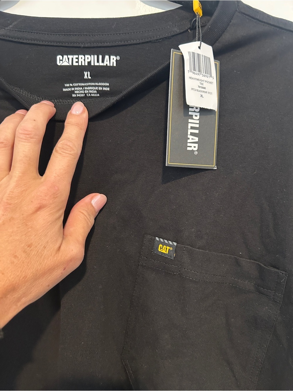 CAT Caterpillar Men’s Pocket Tee size XL NWT - Picture 3 of 4